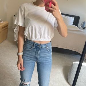White Cropped Wilfred White T shirt from Aritzia